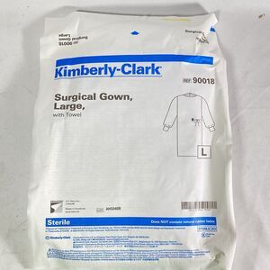 Kimberly Clark Sterile Blue Surgical Gown w/ Hand Towel Size Large Lot of 10